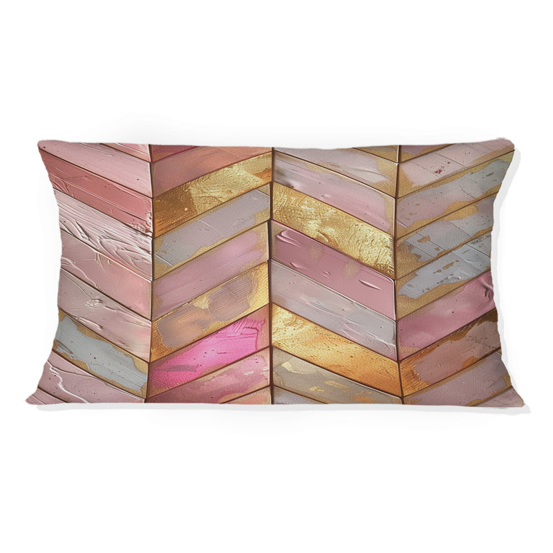 Coussin à chevrons Mid-Century