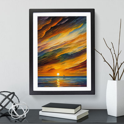Boats Under The Sunset No.3 - Painting