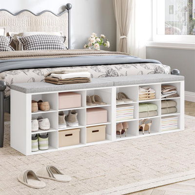 18 Pair Shoe Storage Bench