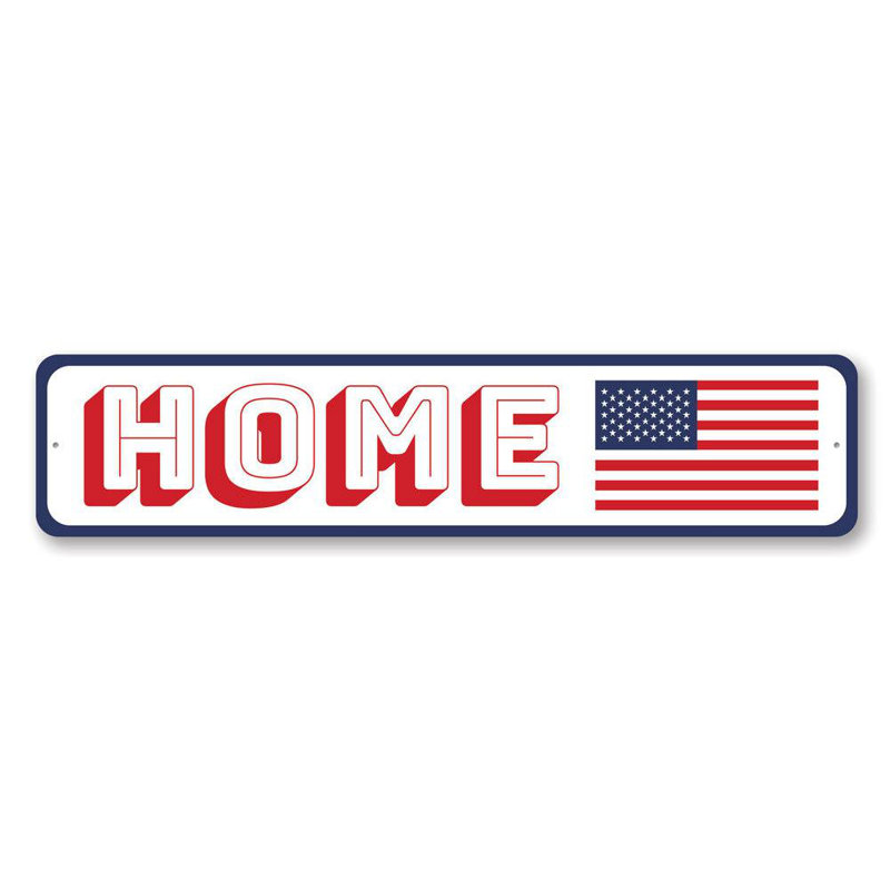 Plaque en aluminium American Home, H 6 po x l 24 po x P 0,06 po