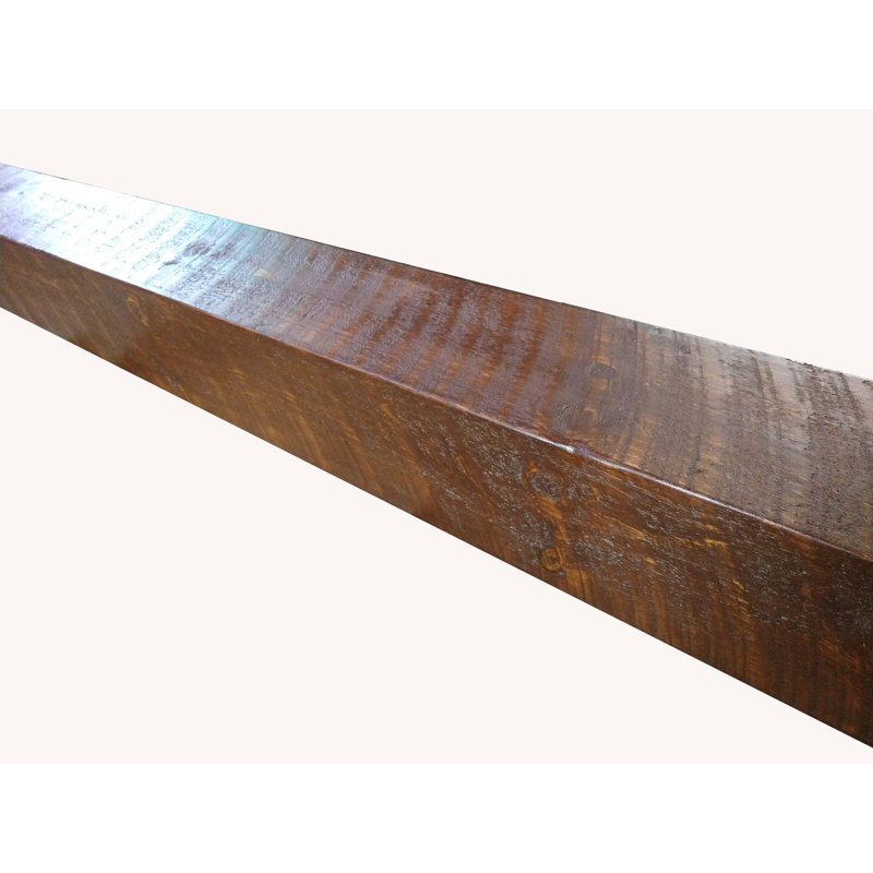 Circular Sawn Barn Beam Fireplace Mantel Solid Rustic Timber, 4" x 8", 60"