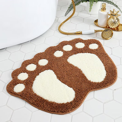 Tapis pour salle de bain en microfibre Molton avec envers antidérapant