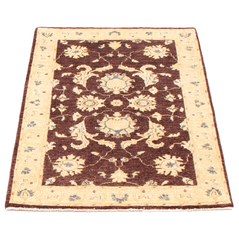 Tapis brun foncé Peshawar Oushak 3 pi 1 po x 5 pi 0 po