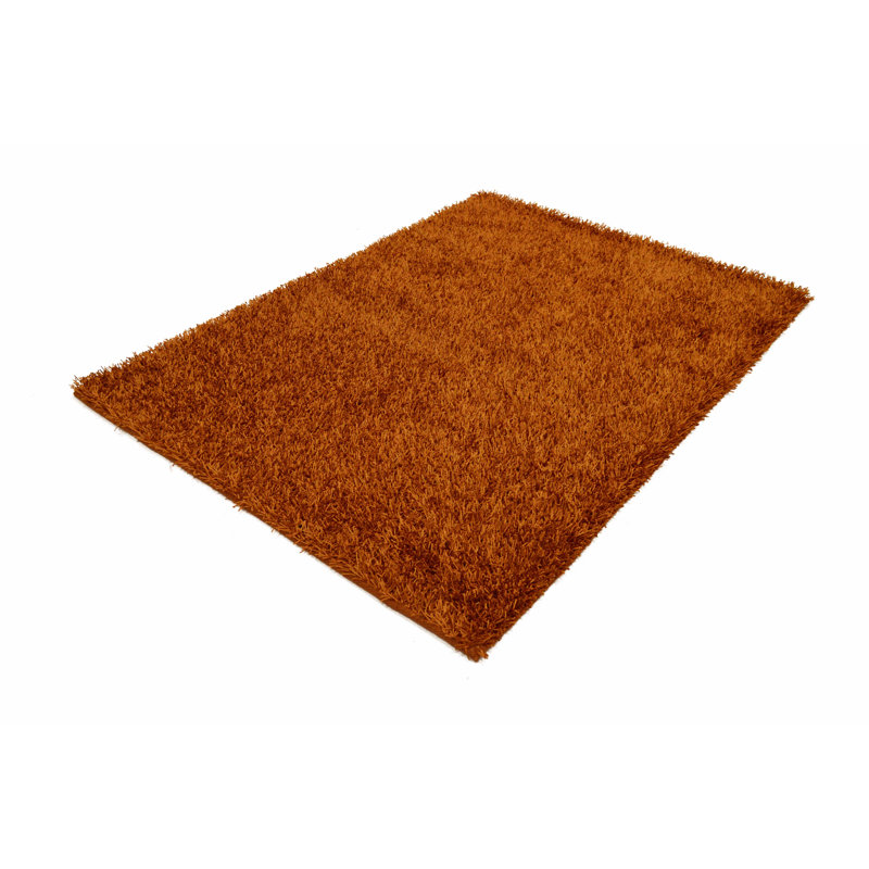 Sikim Solid Colour Hand Woven Shag Area Rug, Rectangle 90 x 160cm