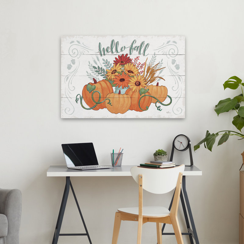 Fall Fun I - Autumn Bouquets Fall Florals Art, H 24 po x l 36 po