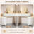 Small Vanity Desk Adjustable Tabletop Length,Storage Cabinet Reversible Layout,Vanity Detachable Mirror