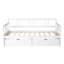 Lit de jour simple blanc avec tiroirs de rangement fonctionnels - Améliore votre style de vie