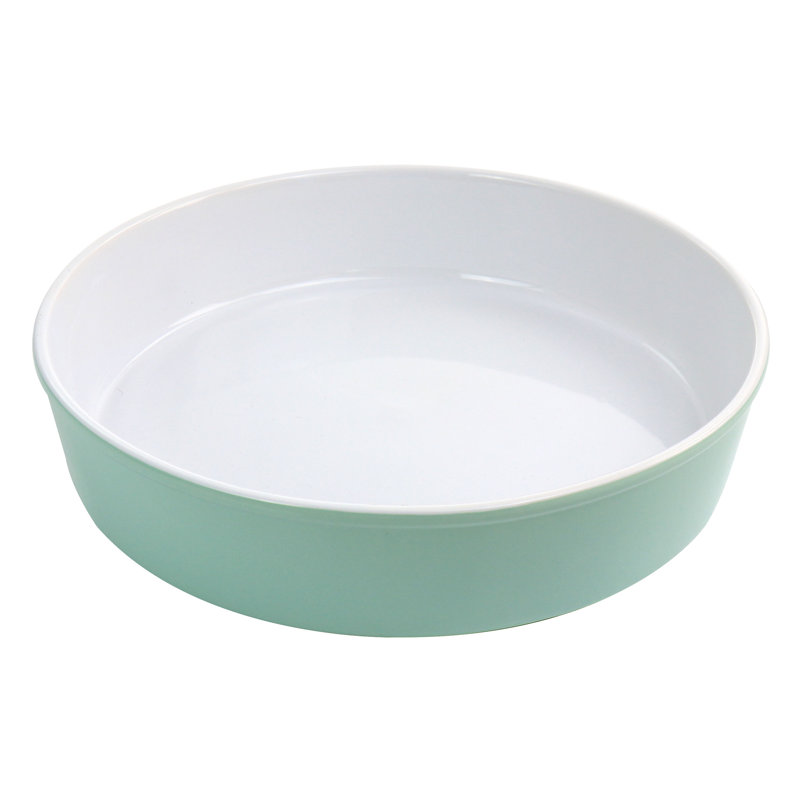 Martha Stewart 1.3 Qt. Stoneware Round Baker, Turquoise