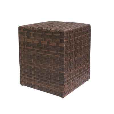 Assorted Wicker Tables Square Metal Outdoor Side Table , 15.75'' in. W 15.75'' in. D