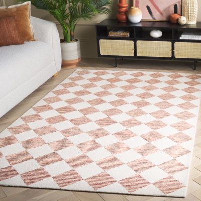 Ebony Hand Tufted Wool Pile Checkered Rug
