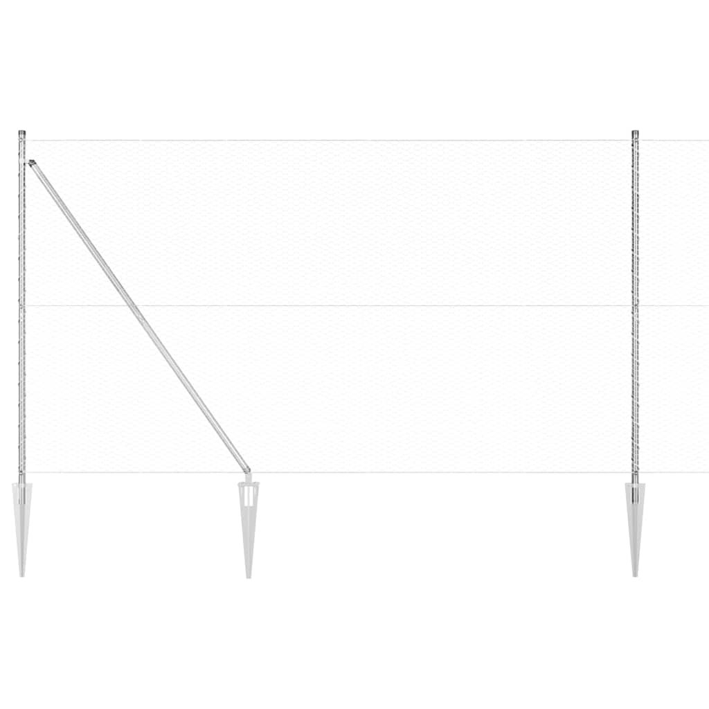 Vidaxl Fence With Posts PVC-Coated Steel