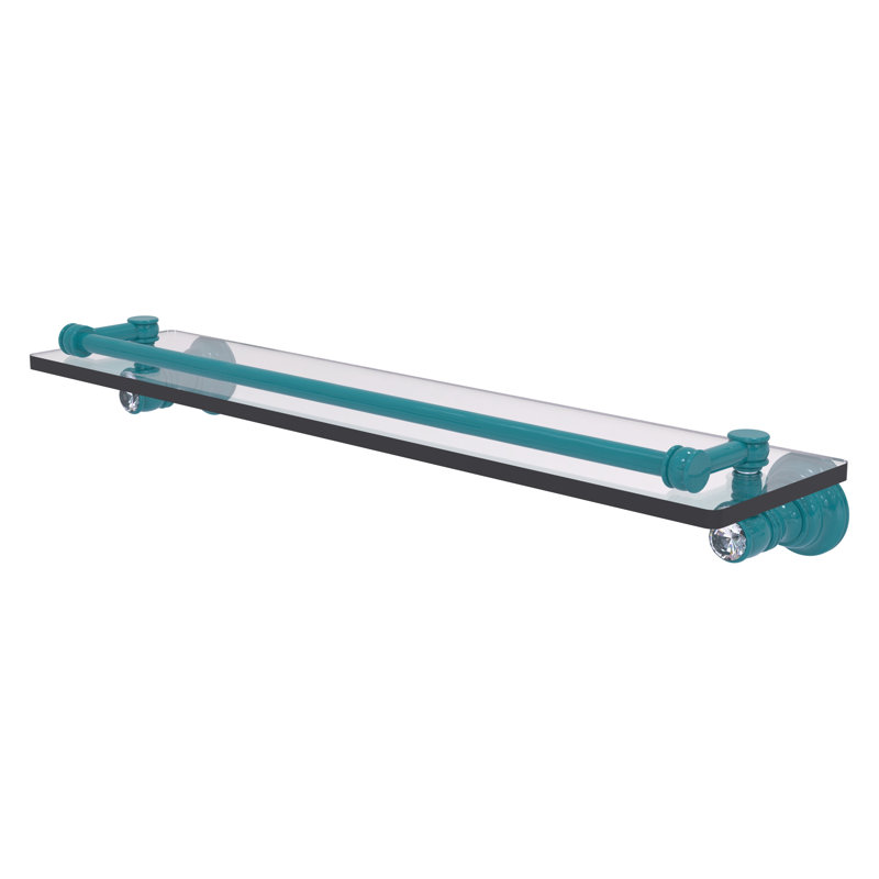 Tablette flottante Carolina, H 3,3 po x l 22 po x P 5,54 po, Bleu sarcelle Glokzin