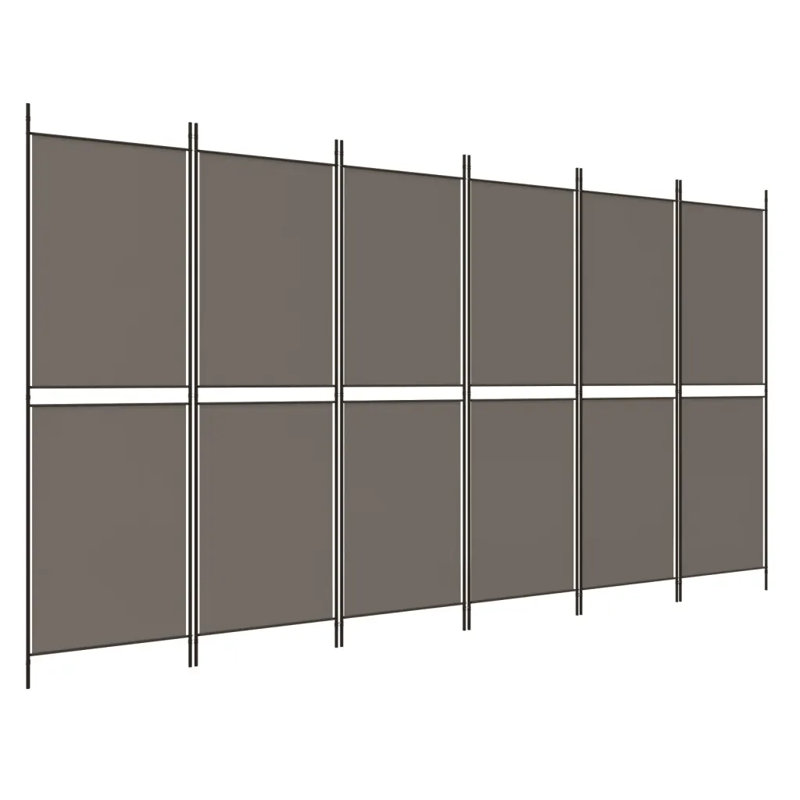 Kahleo Room Divider, 180cm H x 300cm W, 6, Black