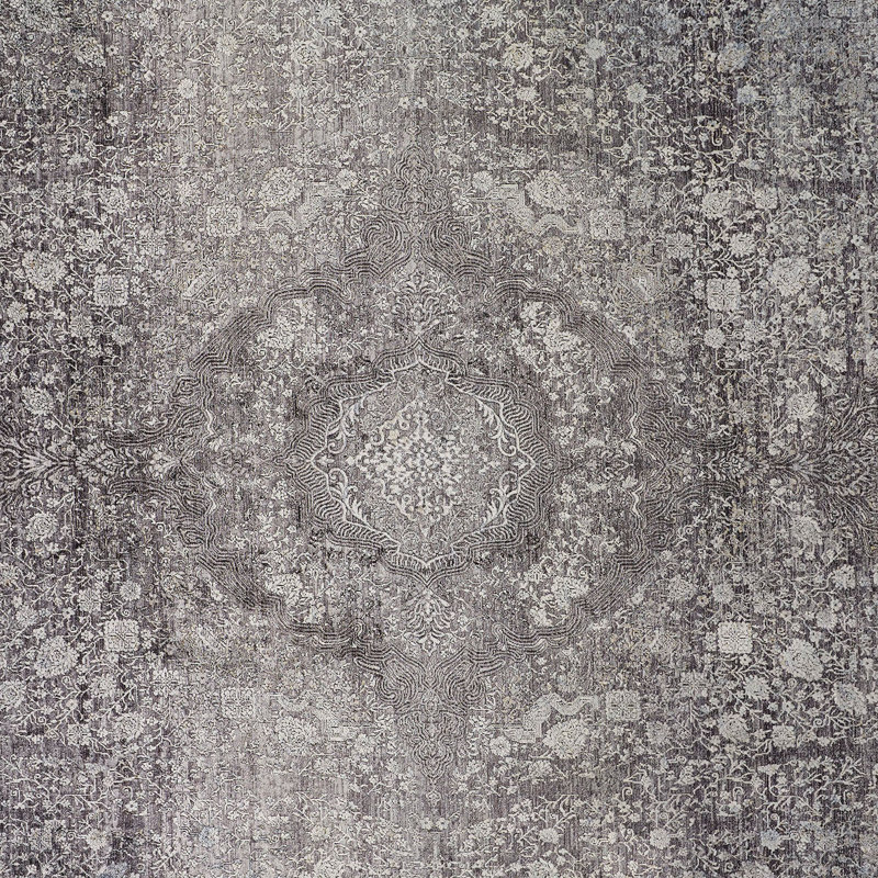 Viscose Oriental Indoor Rug, Rectangle 4' x 5'3"