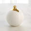 Dipped Golden Crackle/White Sphere Vase-Lg-124931391