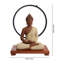 Statue de Bouddha en céramique et lampe de table circulaire à DEL pour la décoration intérieure-1211898413
