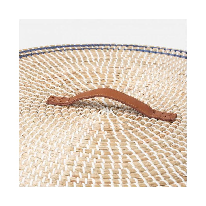 Olinda Hand Woven Seagrass General Basket, Dark Blue