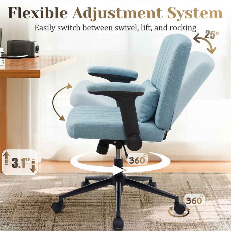 Chaise de bureau Criss Cross, Bleu