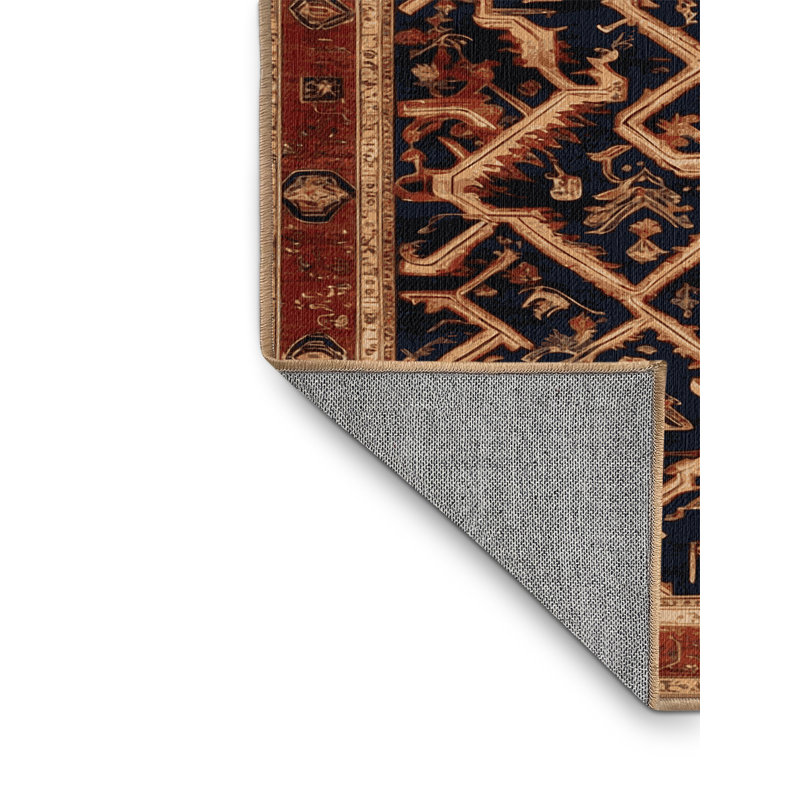 Tapis brun lavable à la machine, Carré 3 pi