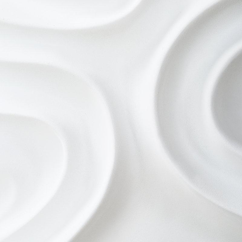 Orren Ellis Snowdrift Scultped White Wall Decor, Set Of 4