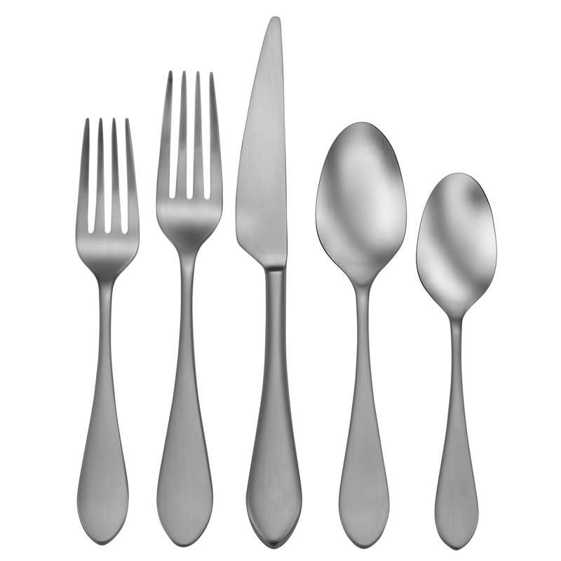 Ensemble de couverts 20 pièces Kailey, service pour 4, Satin brossé