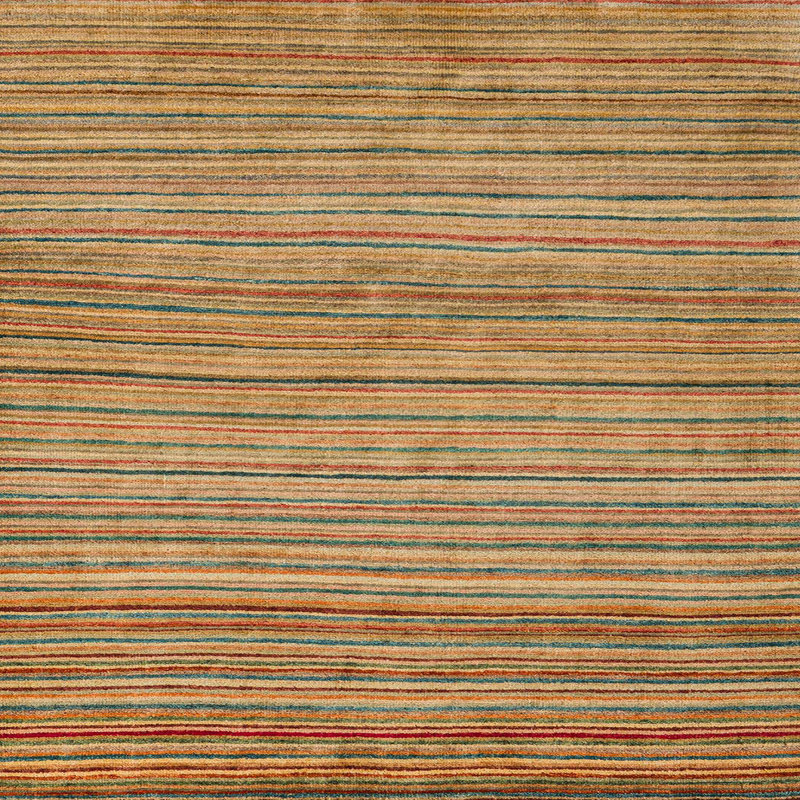 Tapis décoratif multicolore à motif abstrait, Carré 4 pi