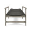 Chaise longue en bois gris avec fonction réglable - Métal et structure