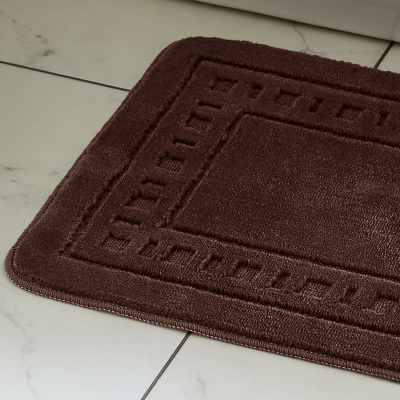 Armoni Bath Mat and Pedestal Set, Brown
