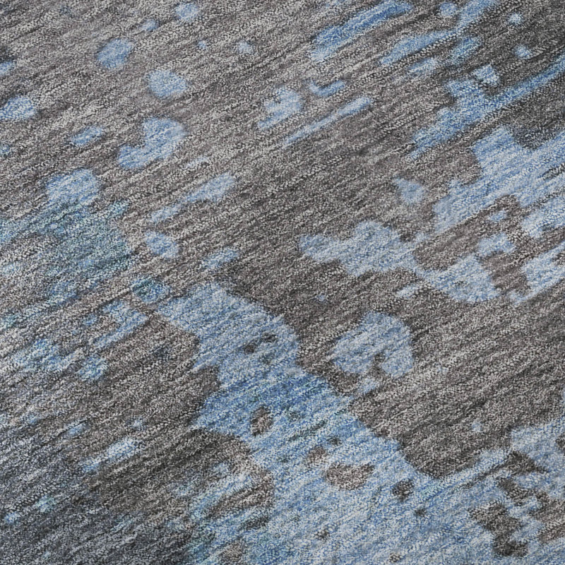 Tapis abstrait lavable à la machine de qualité supérieure Mehara AMF1702, Rectangle 2 pi 6 po x 3 pi 10 po
