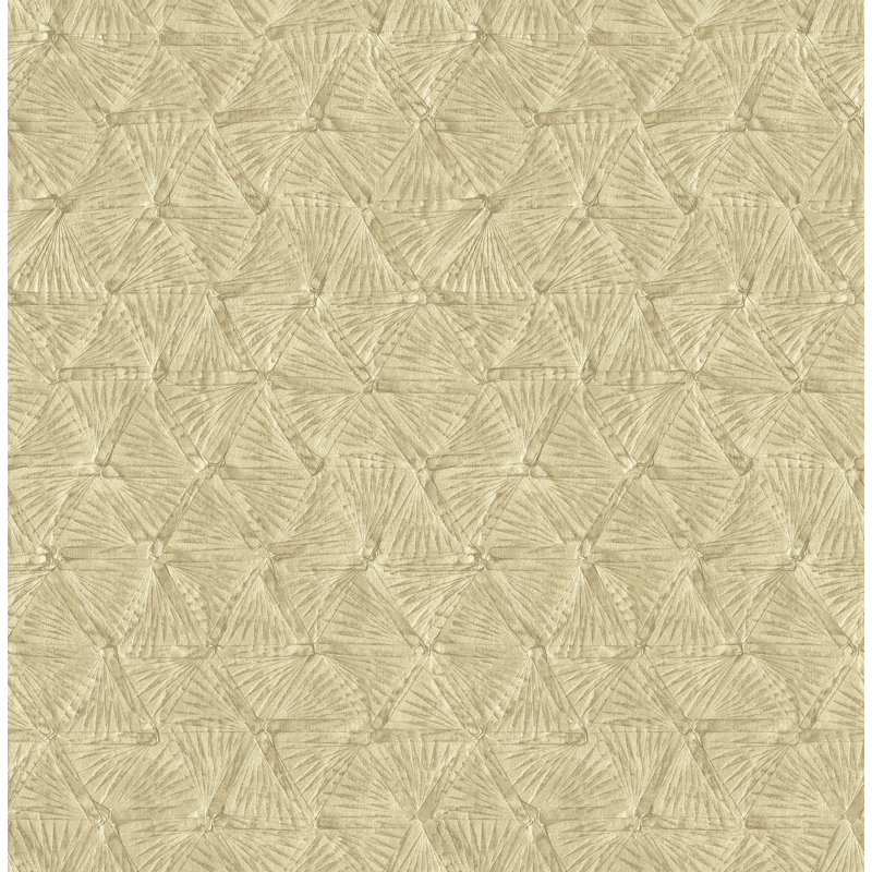 Geometric Metallic Wallpaper Roll, Gold