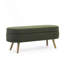 Repose-pieds ovale avec rangement en bois d'hévéa, pour la décoration intérieure et une utilisation multifonctionnelle-926337220