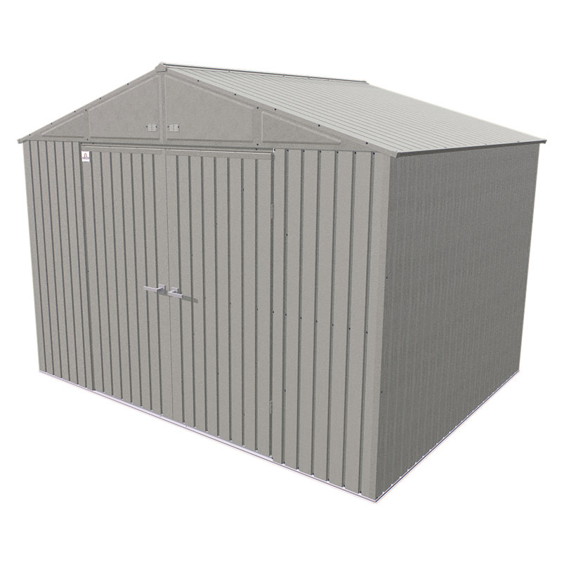 Cool Grey 8' x 10' Superior Grade Steel Storage Shed Kit