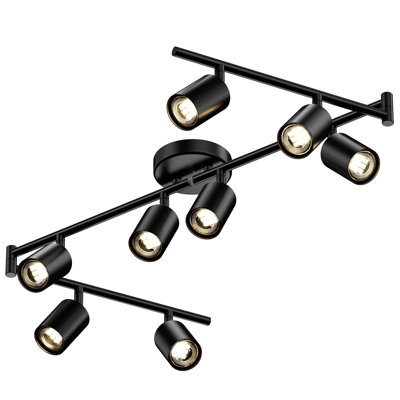 Track Lighting Fixtures Ceiling, 8 Light Track Light Kit,Included 8 LED GU10 Bulb