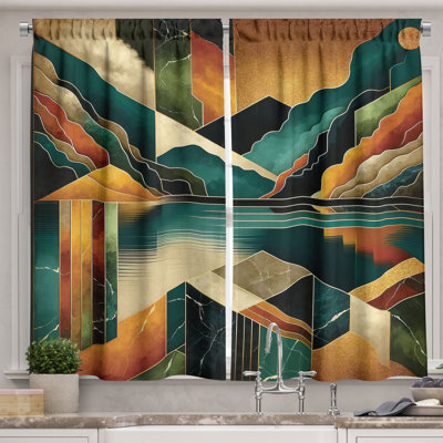 Abstract Kitchen Curtain