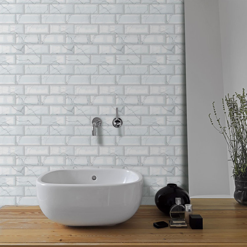 5.91'' W x 11.82'' L Gel Peel and Stick Subway Tile