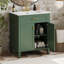 Meuble-lavabo de 30 pouces avec lavabo en céramique, porte à fermeture douce et tablettes réglables-324912507