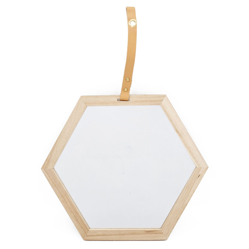 Miroir hexagonal, 16 po x 14 po, 14 po x 15,8 po