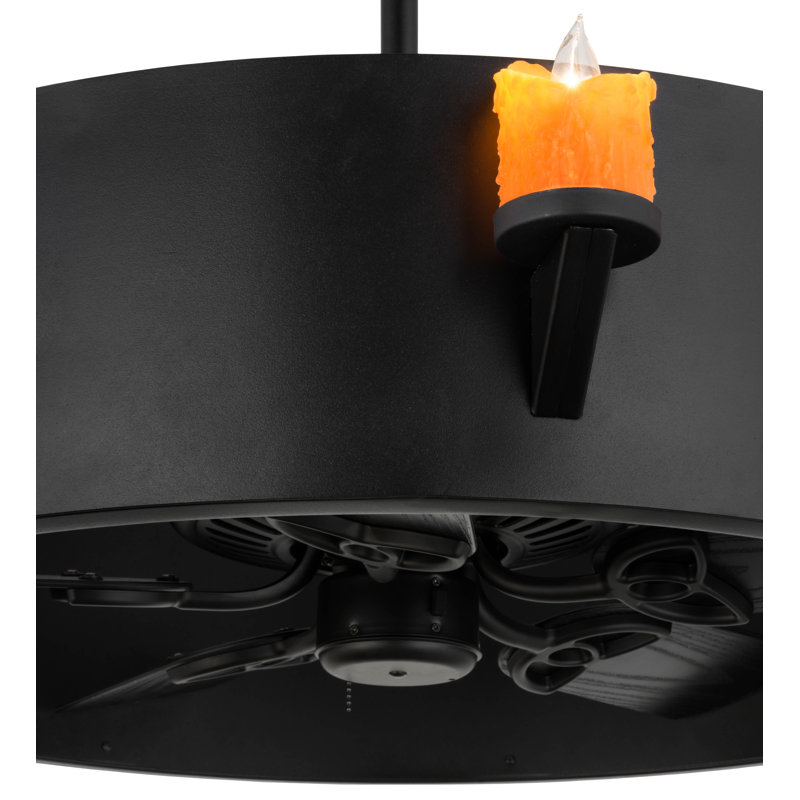 Antvan 8 - Light Dimmable Drum Chandelier