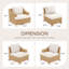 Ensemble de conversation d'extérieur pour 5 personnes avec chaises pivotantes-540667739
