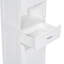 Grande armoire de salle de bain avec panier à linge, grand panier de rangement inclinable et armoire supérieure, blanc