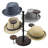 Industrial 8 Hat Hooks Display Rack
