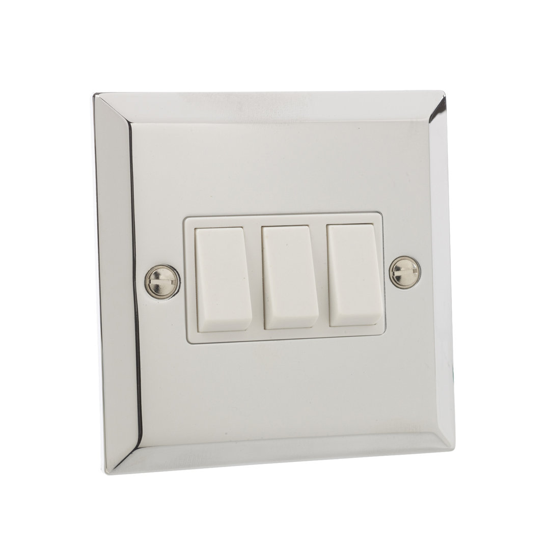 3 Gang 2 Way Wall Mounted Light Switch