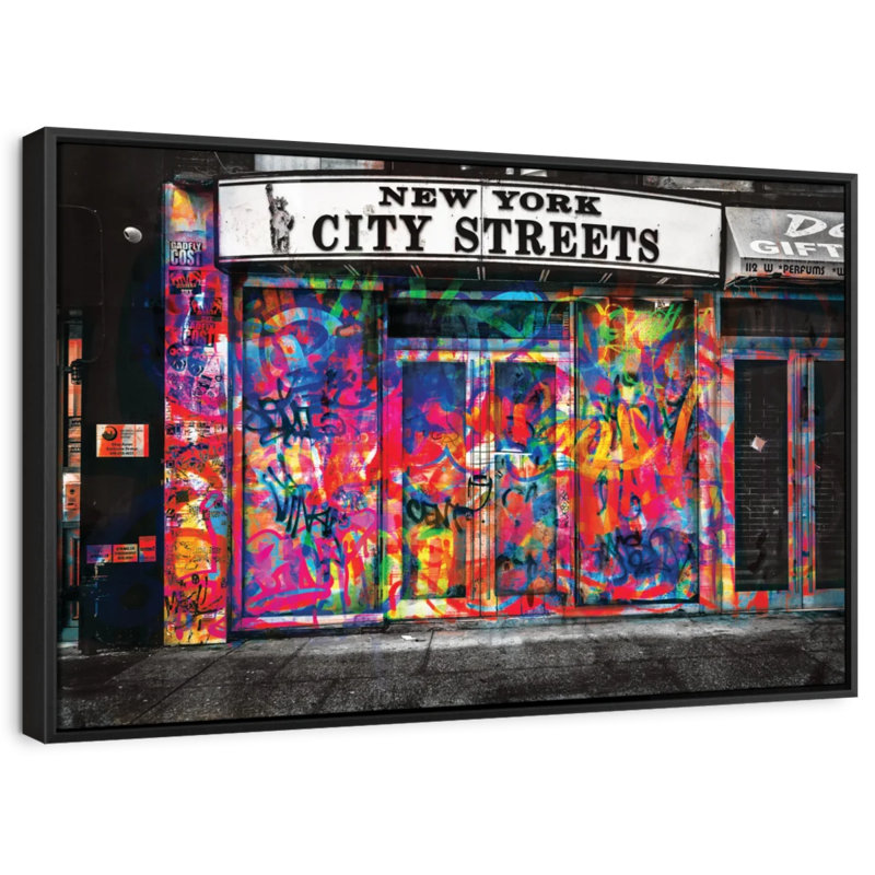 «Colorful NYC Streets», reproduction sur toile, H 21 po x l 31 po
