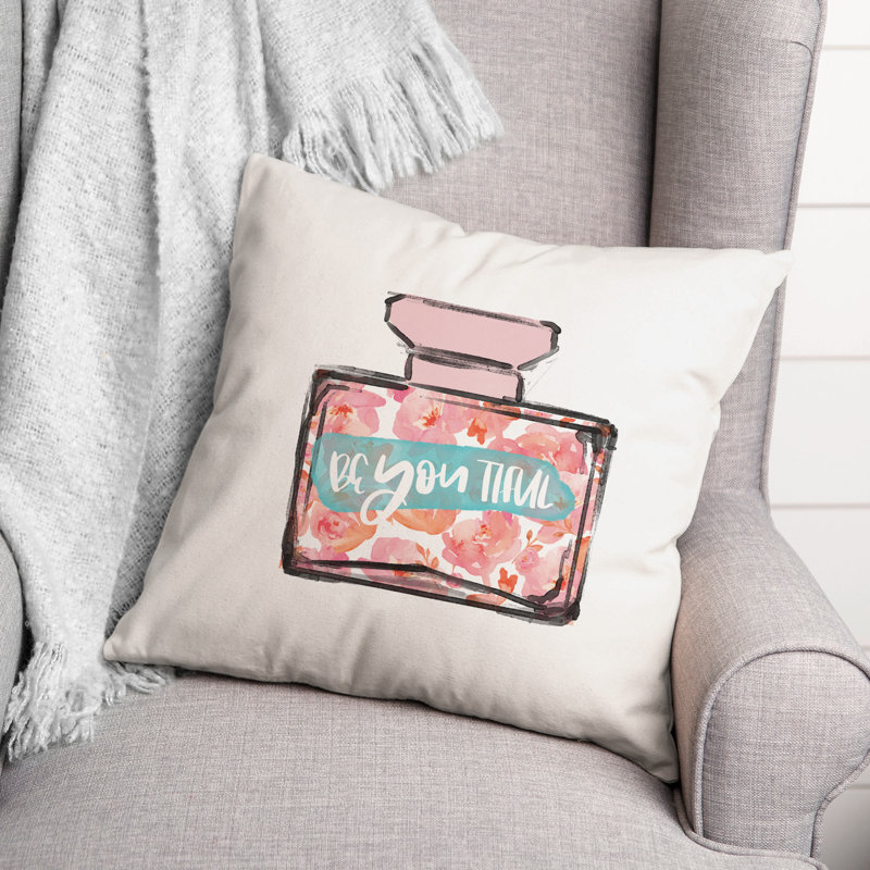  Be You Tiful Perfume Outdoor Square Pillow Cover and Insert