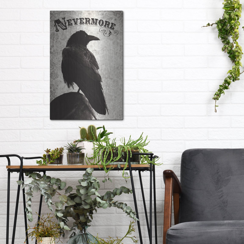«Nevermore» par Michael Buxton, art mural en métal, 16 po x 24 po, H 16 po x l 12 po