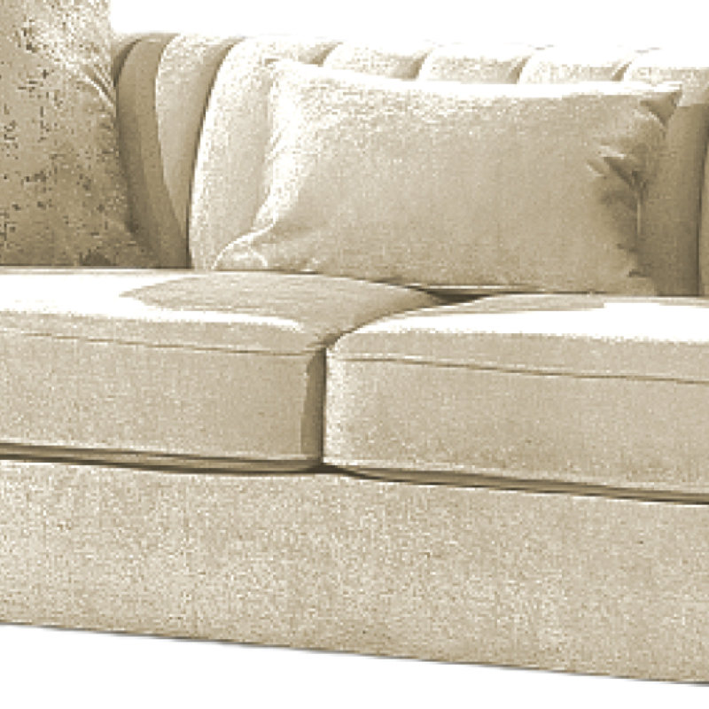 Arron 91.6'' Velvet Sofa, Cream Velvet