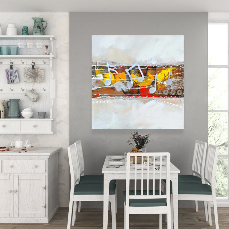 Harmony Orange Instrument Canvas | Stylish Home Decor Art
