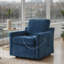 Fauteuil pivotant en chenille avec chargement USB - Fauteuil d'appoint rotatif à 360 ° avec poche de rangement - Capacité de 300 lb-1639973367