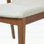 Ensemble de 2 chaises de salle à manger de style Mid-Century moderne en polyuréthane beige avec structure couleur noyer, capacité de 250 lb