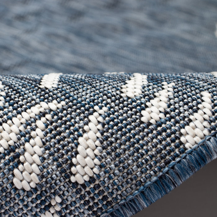 Sand & Stable Baffin Navy/White/Gray Indoor/Outdoor Rug & Reviews | Wayfair